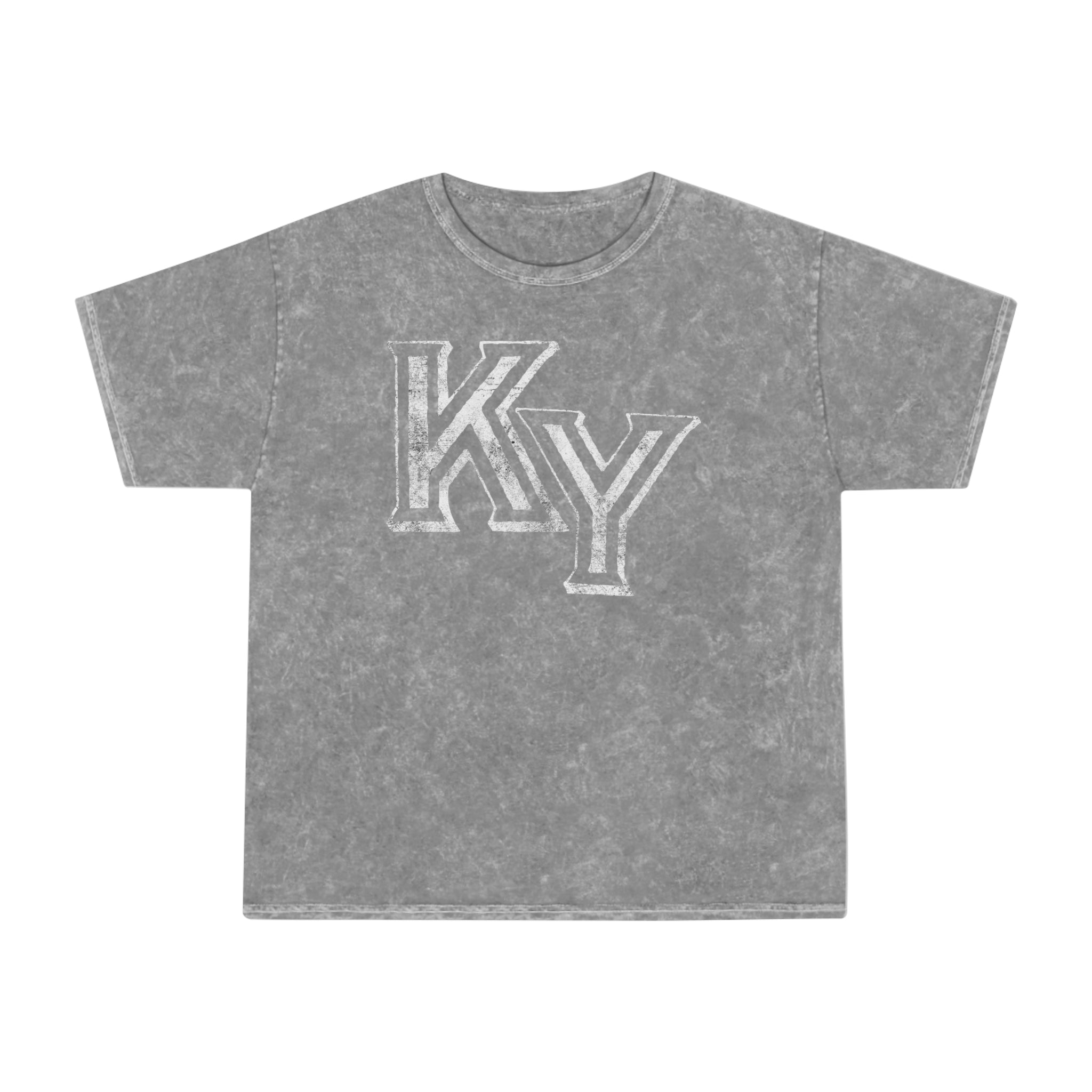 KY Kentucky Gray Grunge Mineral Wash Unisex T-Shirt