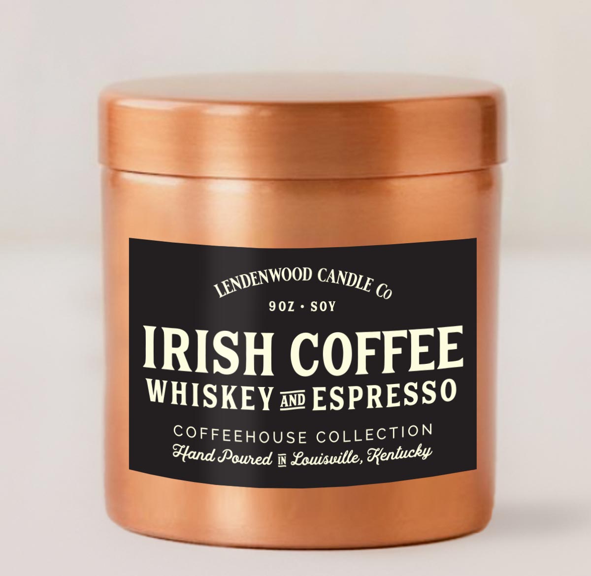 Irish Coffee (Whiskey and Espresso) Scented Soy Candle