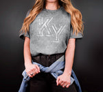 Load image into Gallery viewer, KY Kentucky Gray Grunge Mineral Wash Unisex T-Shirt
