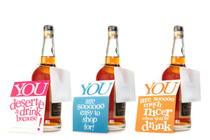 Just for You 3 pack  |  gift tags & bottle pouches