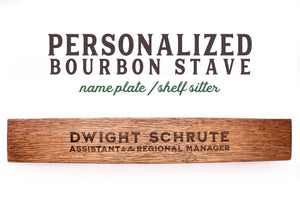 Personalized Barrel Stave Name Plate