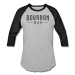 Load image into Gallery viewer, BOURBON MAN Baseball Tee - heather gray/black
