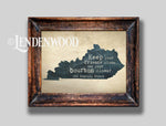 Load image into Gallery viewer, Keep Your Friends Close and Your Bourbon Closer Kentucky Bluegrass Fine Art Print
