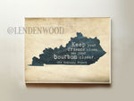 Load image into Gallery viewer, Keep Your Friends Close and Your Bourbon Closer Kentucky Bluegrass Fine Art Print

