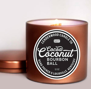 Cocoa Coconut Bourbon Ball Holiday Scented Soy Candle