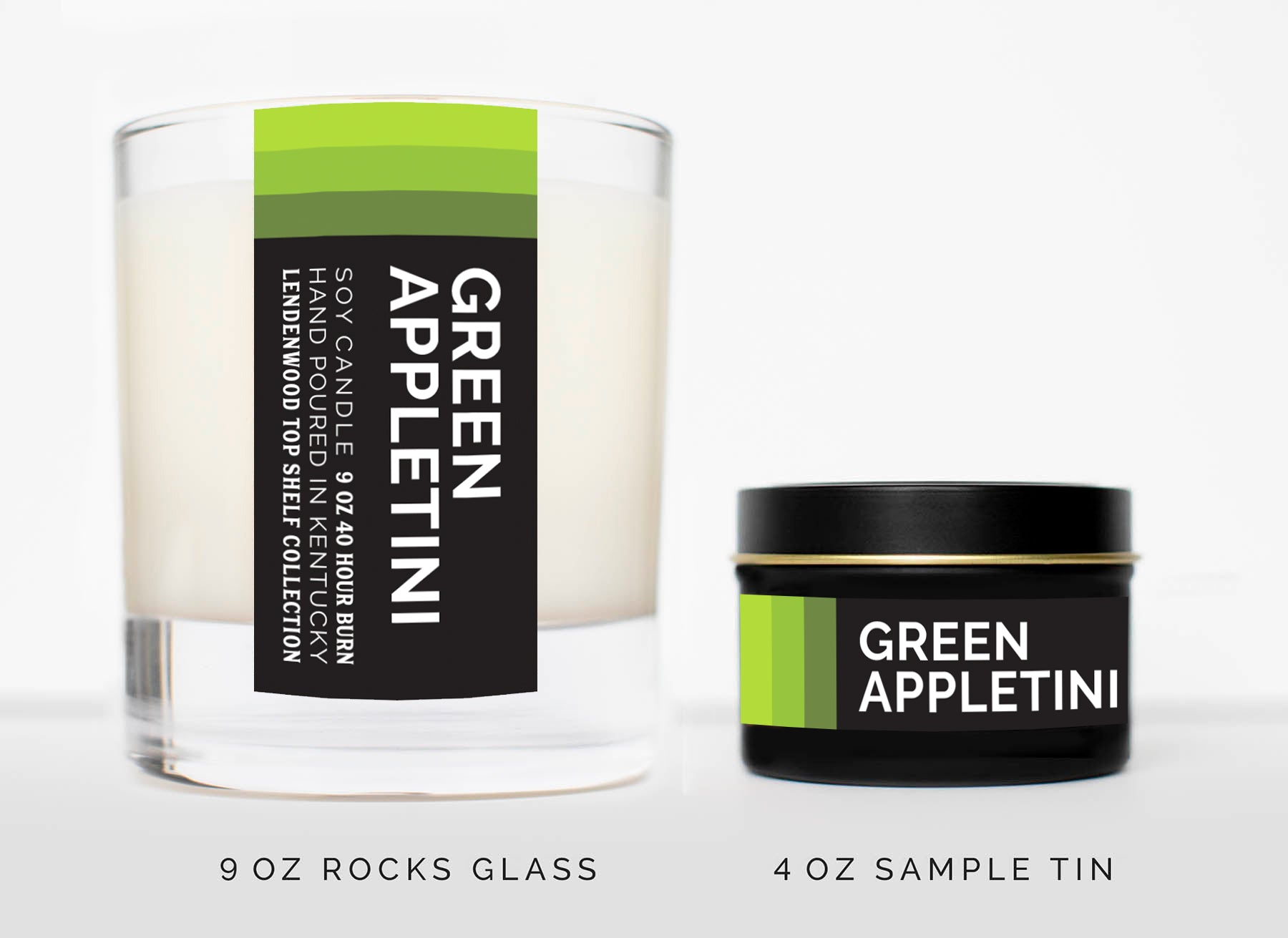 Green Appletini Scented Soy Candle