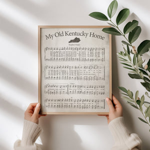 My Old Kentucky Home Vintage Music Sheet Art Print