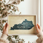 Load image into Gallery viewer, Keep Your Friends Close and Your Bourbon Closer Kentucky Bluegrass Fine Art Print
