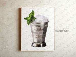Mint Julep Cocktail Art Print
