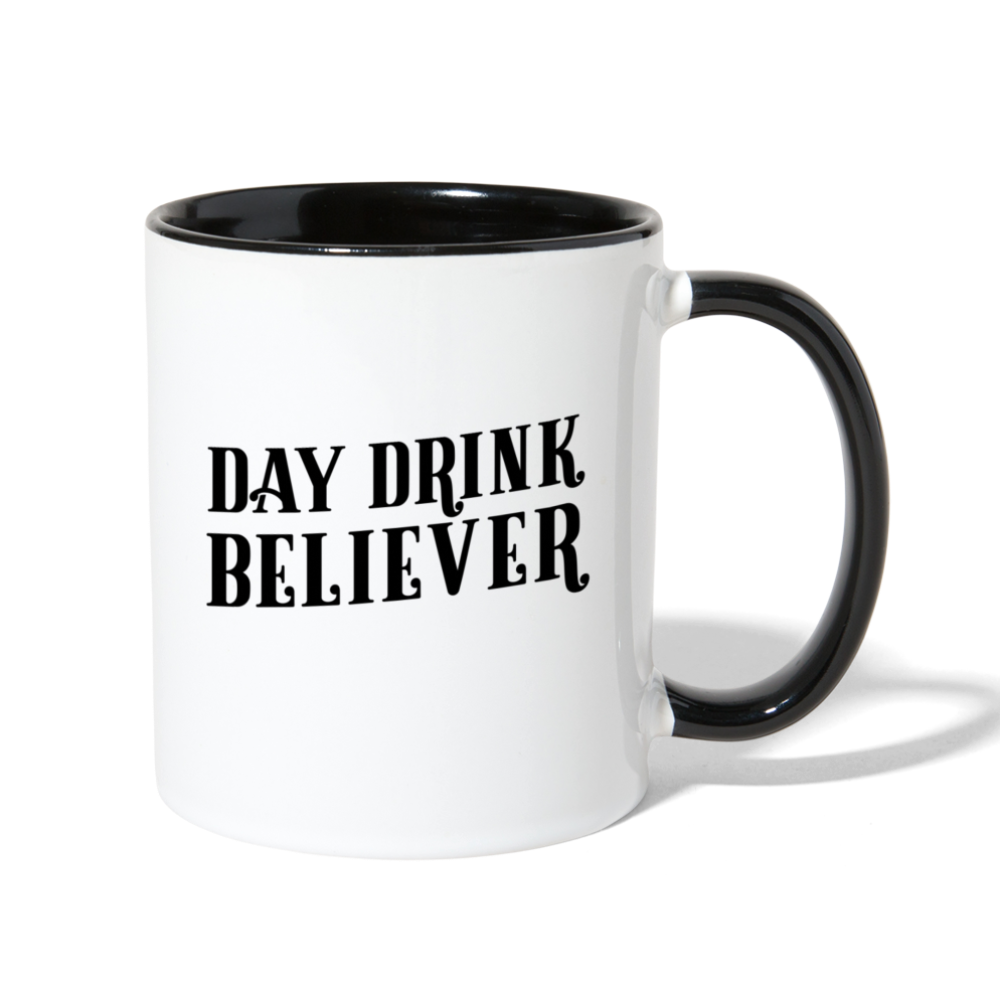 Day Drink Believer Coffee Mug - white/black