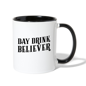 Day Drink Believer Coffee Mug - white/black