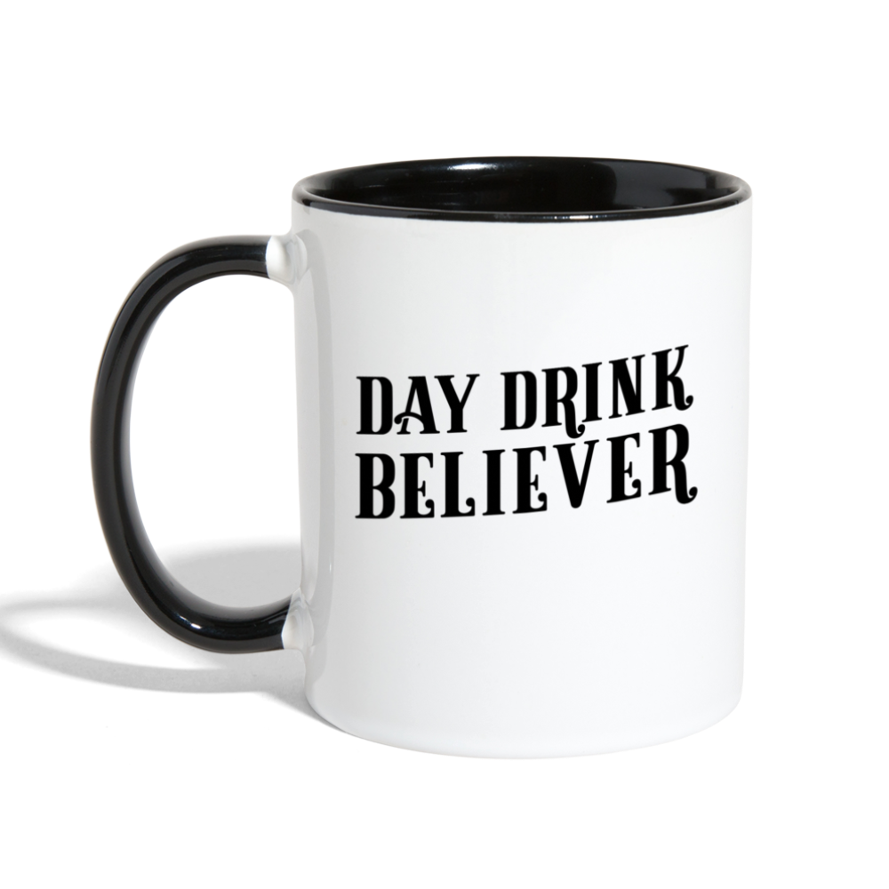 Day Drink Believer Coffee Mug - white/black