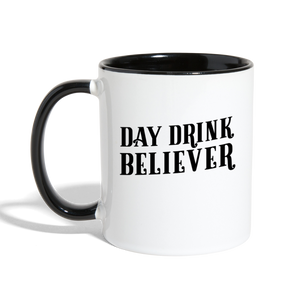 Day Drink Believer Coffee Mug - white/black