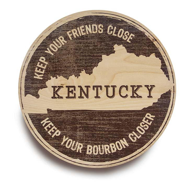 Keep Your Bourbon Closer Wood Print