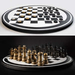 Load image into Gallery viewer, Chess &amp; Checkers Gameboard | Lazy Susan
