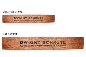 Personalized Barrel Stave Name Plate
