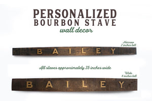 Personalized Kentucky Bourbon Stave