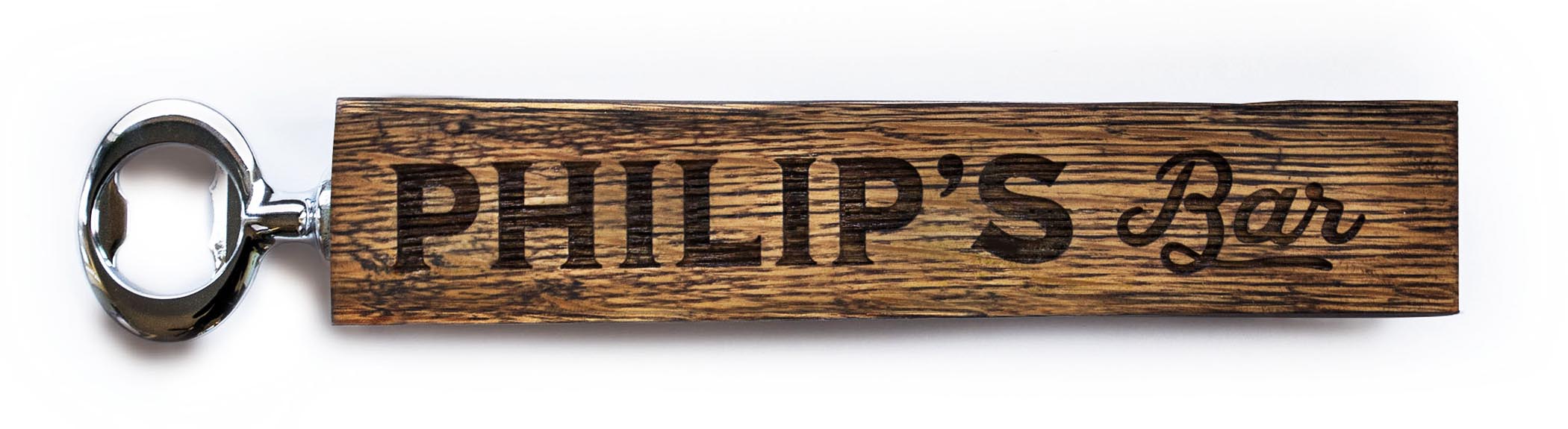 Personalized Bourbon Stave Bottle Opener