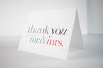 Load image into Gallery viewer, Thank You (from the new Mr. &amp; Mrs.) Card
