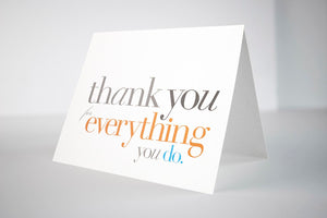 Thank You (for Everything) Card