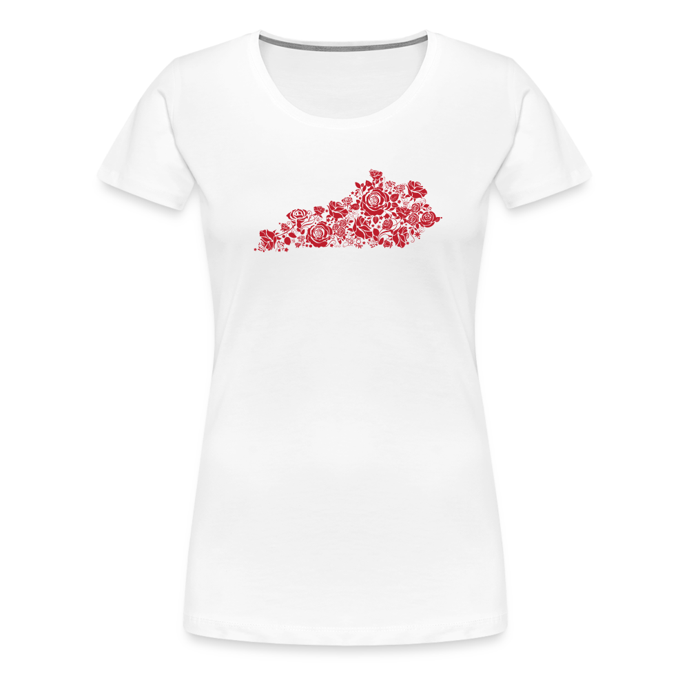 Kentucky Rose White Ladies T-Shirt - white