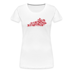 Kentucky Rose White Ladies T-Shirt - white