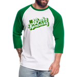 Load image into Gallery viewer, Lucky in Kentucky Kelly Green Baseball T-Shirt - white/kelly green
